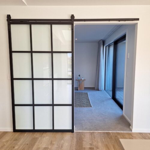 BLACK METAL BARN DOOR 12-LITE 2100X1200 - Parkwood